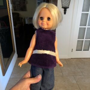1969 Ideal VELVET, Crissy's COUSIN, Vintage 15" NO Grow Hair DOLL
